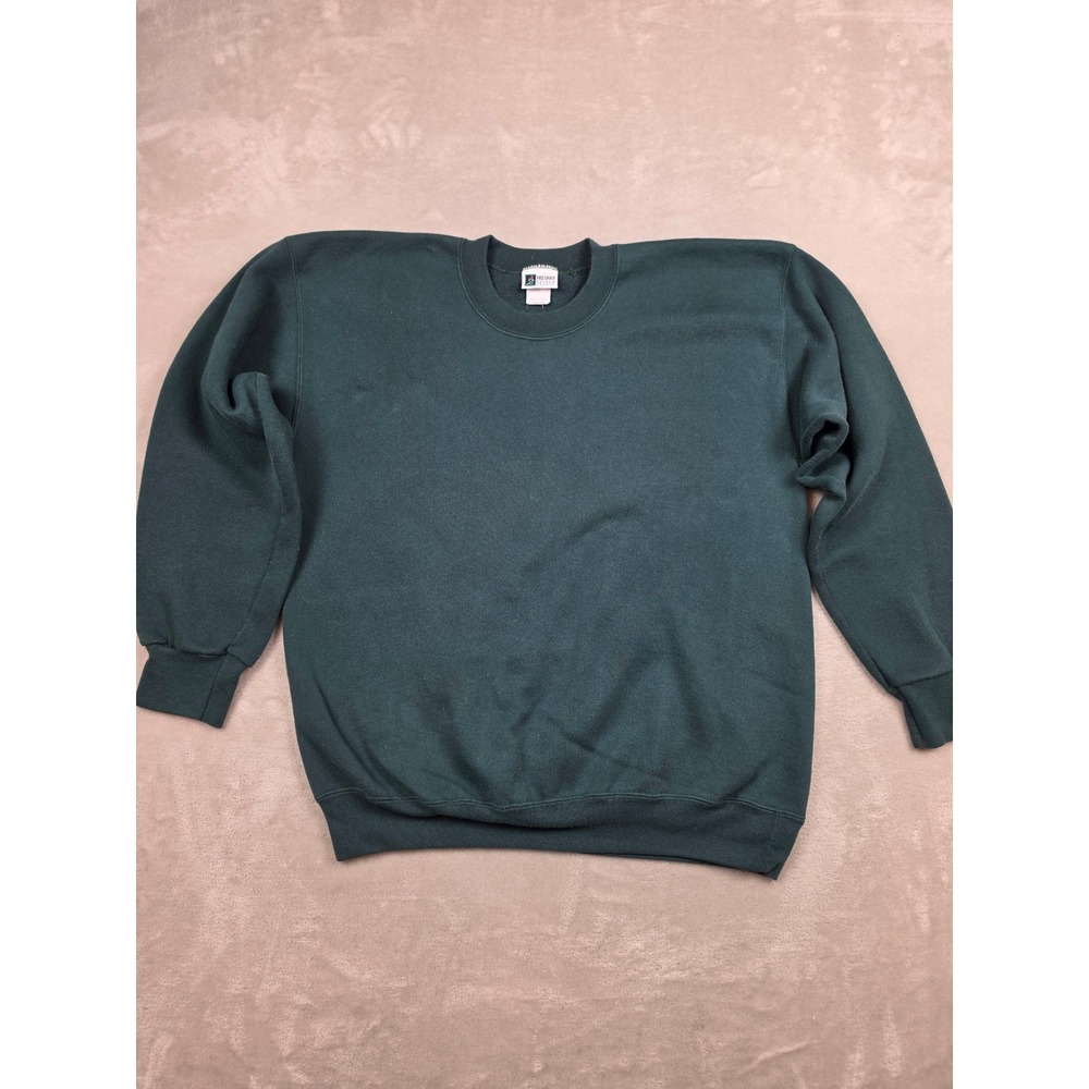 Vintage Pro Spirit Sweatshirt Adult XL Green Made in USA Blank Crewneck Pullover